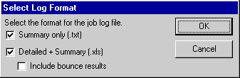 Job Log Format Dialog