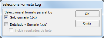 Job Log Format Dialog